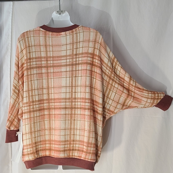 💥4/$20 TAYLOR & SAGE Soft Plaid Oversized Sweater NWT - Picture 10 of 14